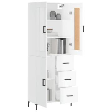 Highboard High Gloss White - Stylish Storage Solution