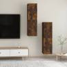 Wall-mounted TV Cabinets - Smoked Oak | Stylish Storage Solution