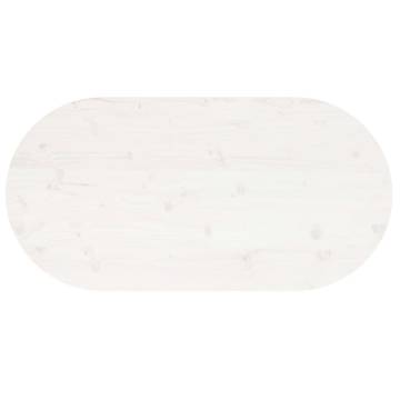 Table Top White Solid Pine Oval 100x50 cm | HipoMarket