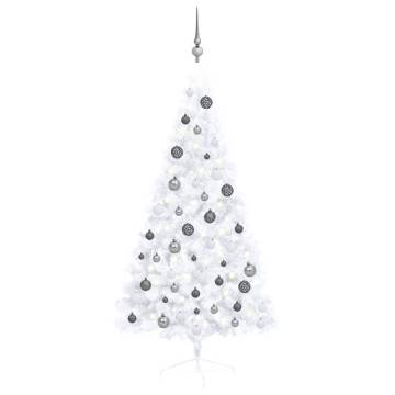 Artificial Half Pre-lit Christmas Tree with Ball Set - 150 cm