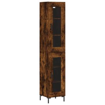 Stylish Highboard Smoked Oak - 34.5x34x180 cm | Hipomarket