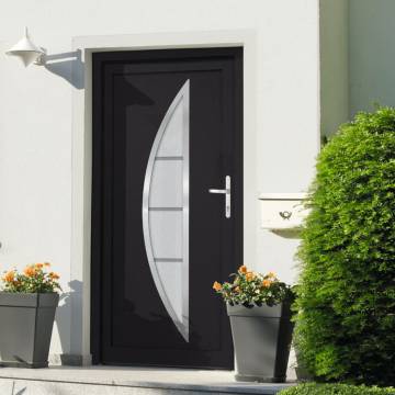 Front Door Anthracite 98x190 cm PVC - Elegant & Secure Entryway