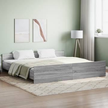 Grey Sonoma Super King Bed Frame with Headboard & Footboard