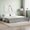 Bed Frame with Headboard and Footboard Grey Sonoma 180x200 cm Super King Colour grey sonoma Size 180 x 200 cm 