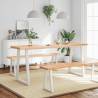 Light Brown Solid Wood Table Top 180x50cm - Live Edge Design