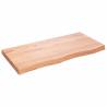 Light Brown Solid Oak Table Top - 100x50x(2-6) cm | HipoMarket