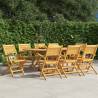 Folding Garden Chairs 8 pcs 55x62x90 cm Solid Wood Teak Quantity in Package 8 Model with armrest 