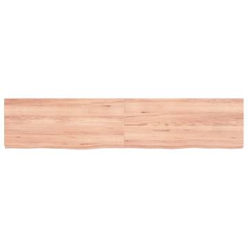 Light Brown Solid Wood Bathroom Countertop | 140x30 cm