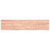 Light Brown Solid Wood Bathroom Countertop | 140x30 cm