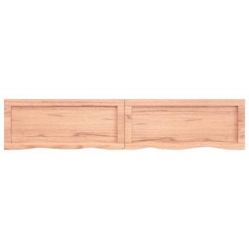 Light Brown Solid Wood Bathroom Countertop | 140x30 cm