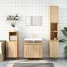 3 Piece Bathroom Furniture Set Sonoma Oak Engineered Wood Colour sonoma oak Number of 3 