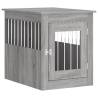 Stylish Dog Crate Furniture Grey Sonoma - 2-in-1 Design