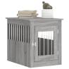 Stylish Dog Crate Furniture Grey Sonoma - 2-in-1 Design