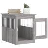 Stylish Dog Crate Furniture Grey Sonoma - 2-in-1 Design