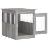 Stylish Dog Crate Furniture Grey Sonoma - 2-in-1 Design