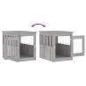 Stylish Dog Crate Furniture Grey Sonoma - 2-in-1 Design