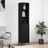 Highboard Black 34.5x34x180 cm Engineered Wood Colour black Quantity in Package 1 Model 1 door 