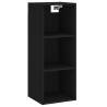 Stylish Highboard Black - 34.5x34x180 cm Engineered Wood