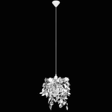 Leaves Paillette Pendant Chandelier Lamp - Elegant Silver