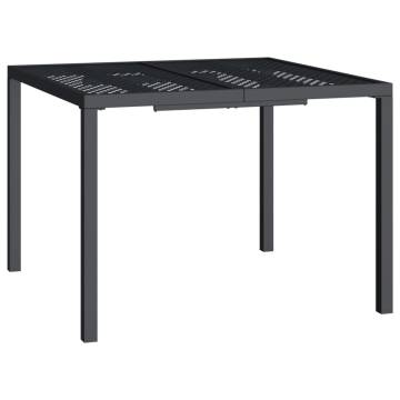 Stylish Anthracite Garden Table - Steel 100x100x72 cm