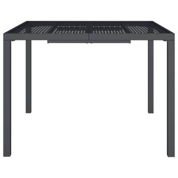 Stylish Anthracite Garden Table - Steel 100x100x72 cm