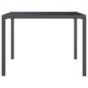 Stylish Anthracite Garden Table - Steel 100x100x72 cm