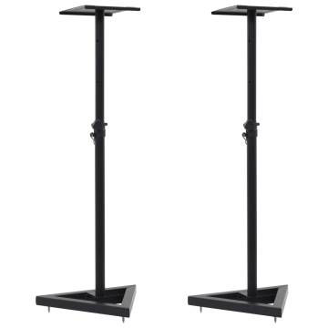 Studio Monitor Speaker Stands - 2 pcs Black Steel | Hipomarket