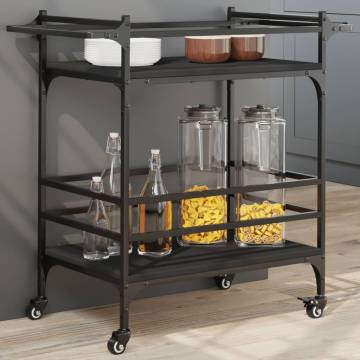 Kitchen Trolley Black 82x40x78.5 cm - Stylish Storage Solution