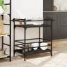 Kitchen Trolley Black 82x40x78.5 cm - Stylish Storage Solution