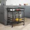 Kitchen Trolley Black 82x40x78.5 cm - Stylish Storage Solution