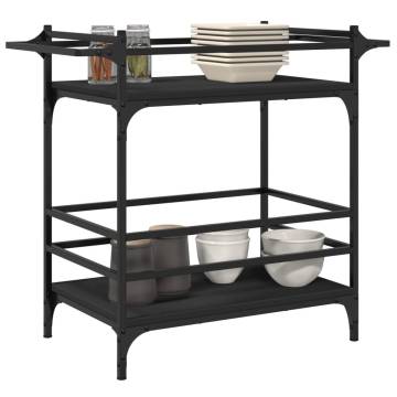 Kitchen Trolley Black 82x40x78.5 cm - Stylish Storage Solution