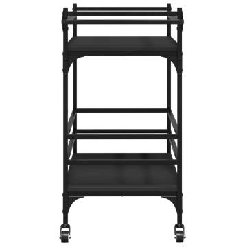 Kitchen Trolley Black 82x40x78.5 cm - Stylish Storage Solution