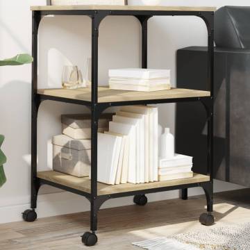 3-Tier Printer Stand in Sonoma Oak - Organised & Tidy Workspace