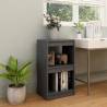 Book Cabinet Grey 40x30x71.5 cm - Solid Pinewood Storage