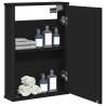 Bathroom Mirror Cabinet Black 42x12x60 cm Engineered Wood Colour black Quantity in Package 1 