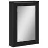 Stylish Black Bathroom Mirror Cabinet - 42x12x60 cm