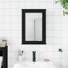 Stylish Black Bathroom Mirror Cabinet - 42x12x60 cm