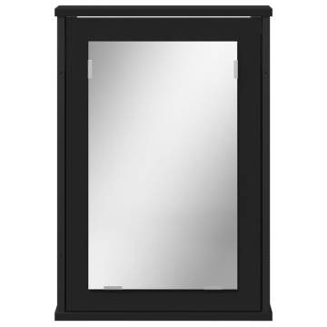 Stylish Black Bathroom Mirror Cabinet - 42x12x60 cm