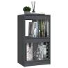 Book Cabinet Grey 40x30x71.5 cm - Solid Pinewood Storage