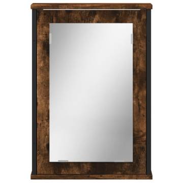 Bathroom Mirror Cabinet Smoked Oak 42x12x60 cm | Hipomarket UK