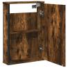 Bathroom Mirror Cabinet Smoked Oak 42x12x60 cm | Hipomarket UK