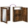 Bathroom Mirror Cabinet Smoked Oak 42x12x60 cm | Hipomarket UK