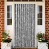 Fly Curtain Grey and Black 56x185 cm Chenille Colour grey and black Size 56 x 185 cm 