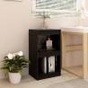 Book Cabinet Black 40x30x71.5 cm - Solid Pinewood Storage