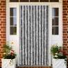 Fly Curtain Grey and Black 90x200 cm Chenille Colour grey and black Size 90 x 200 cm 