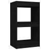 Book Cabinet Black 40x30x71.5 cm - Solid Pinewood Storage