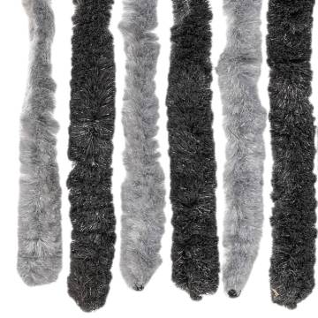 Fly Curtain Grey & Black 90x200 cm Chenille | HipoMarket