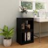 Book Cabinet Black 40x30x71.5 cm - Solid Pinewood Storage