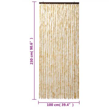 Fly Curtain Beige 100x230 cm Chenille - Insect Protection