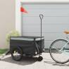 Bike Trailer Black and Grey 45 kg Iron Colour grey Size 137 x 68 x 59 cm 